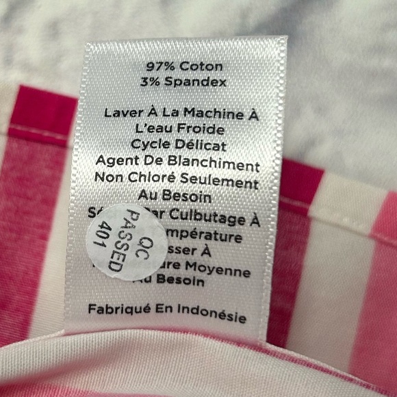 NWT Talbots Red/Pink and White Striped “No Iron” Blouse - Picture 11 of 11